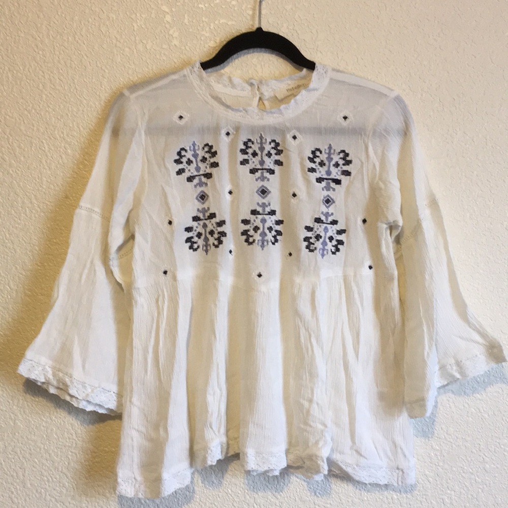 Peasant Embroidered Top
